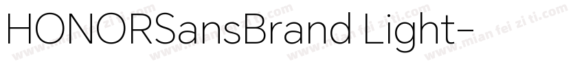 HONORSansBrand Light字体转换